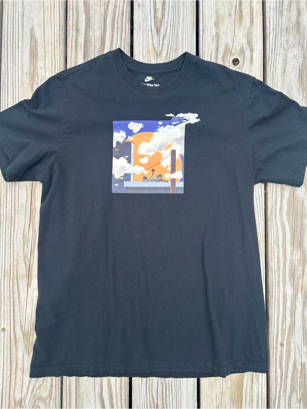 Nike Air Heat Wave Graphic T Shirt Mens Size Large Basketball Sports Classic